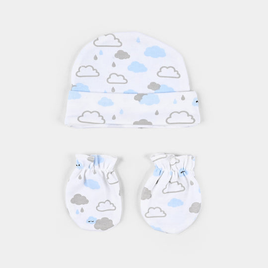 Baby Swaddle with Cap & Mittens Set