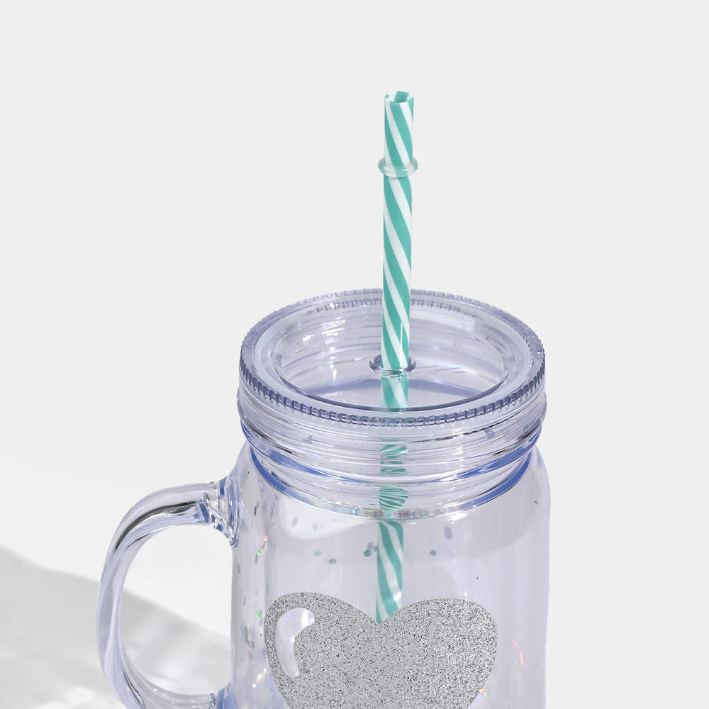 Acrylic Straw Mug/Cup | 550ML
