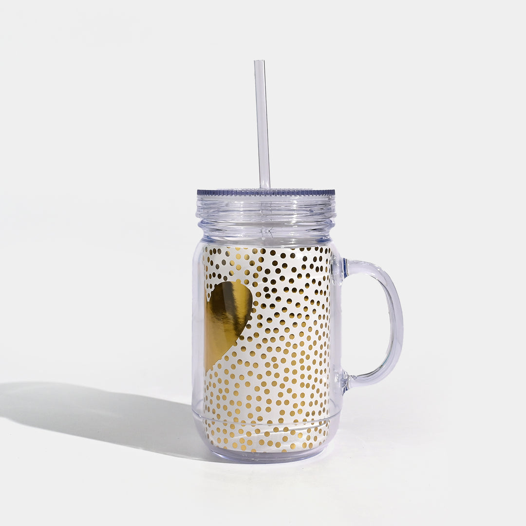 Acrylic Straw Mug/Cup | 550ML