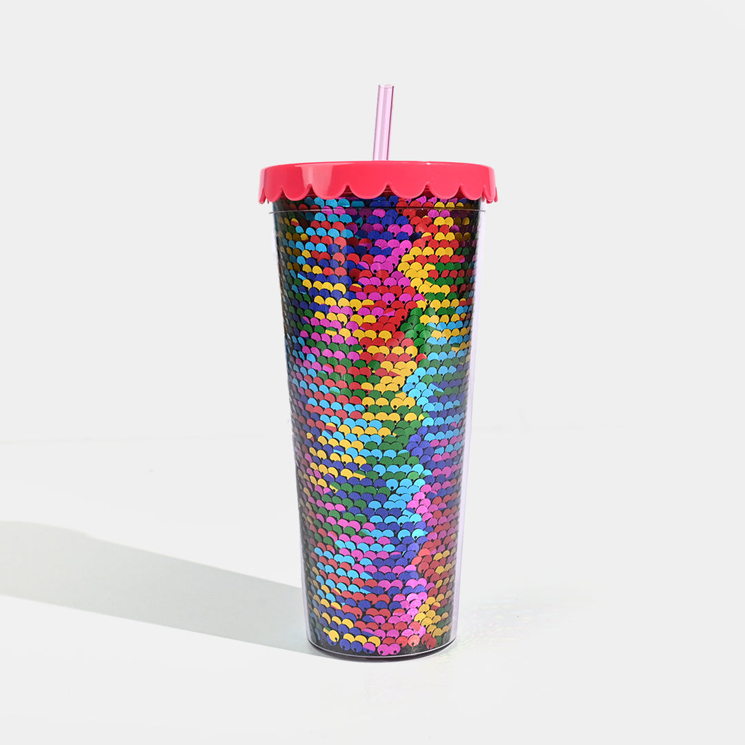 Acrylic Straw Mug/Cup | 650ML