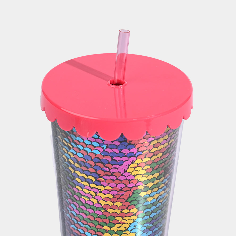 Acrylic Straw Mug/Cup | 650ML
