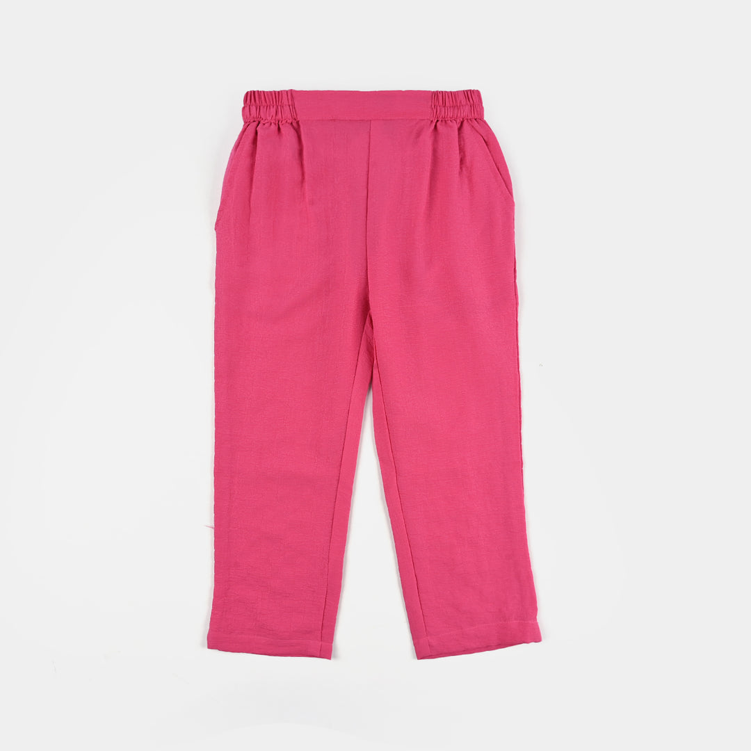 Girls Poly Mesh Emb Co-Ord Set Celia - Pink