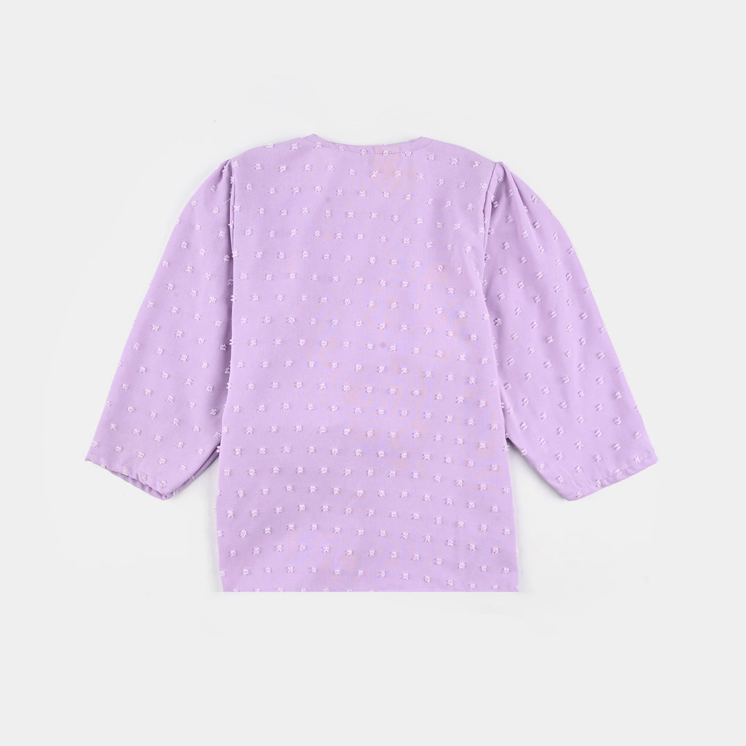 Girls Poly Crinkle Co-Ord Set Pansy