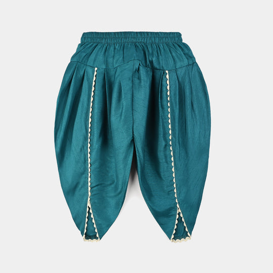 Infant Girls Raw Silk Emb 2Pcs Bella-Teal.Blue