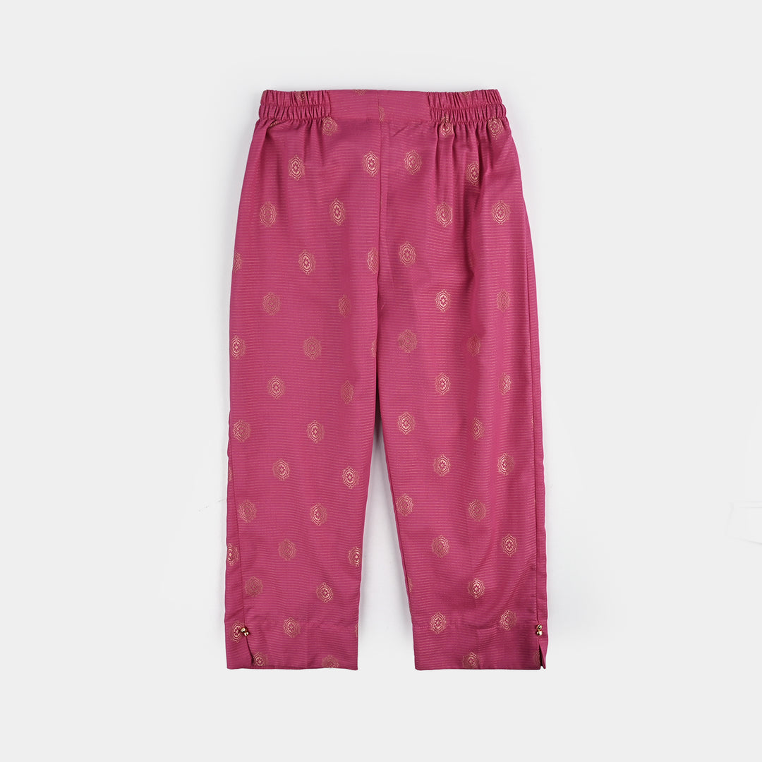 Girls Jacquard Fancy 3Pcs Heer-Magenta
