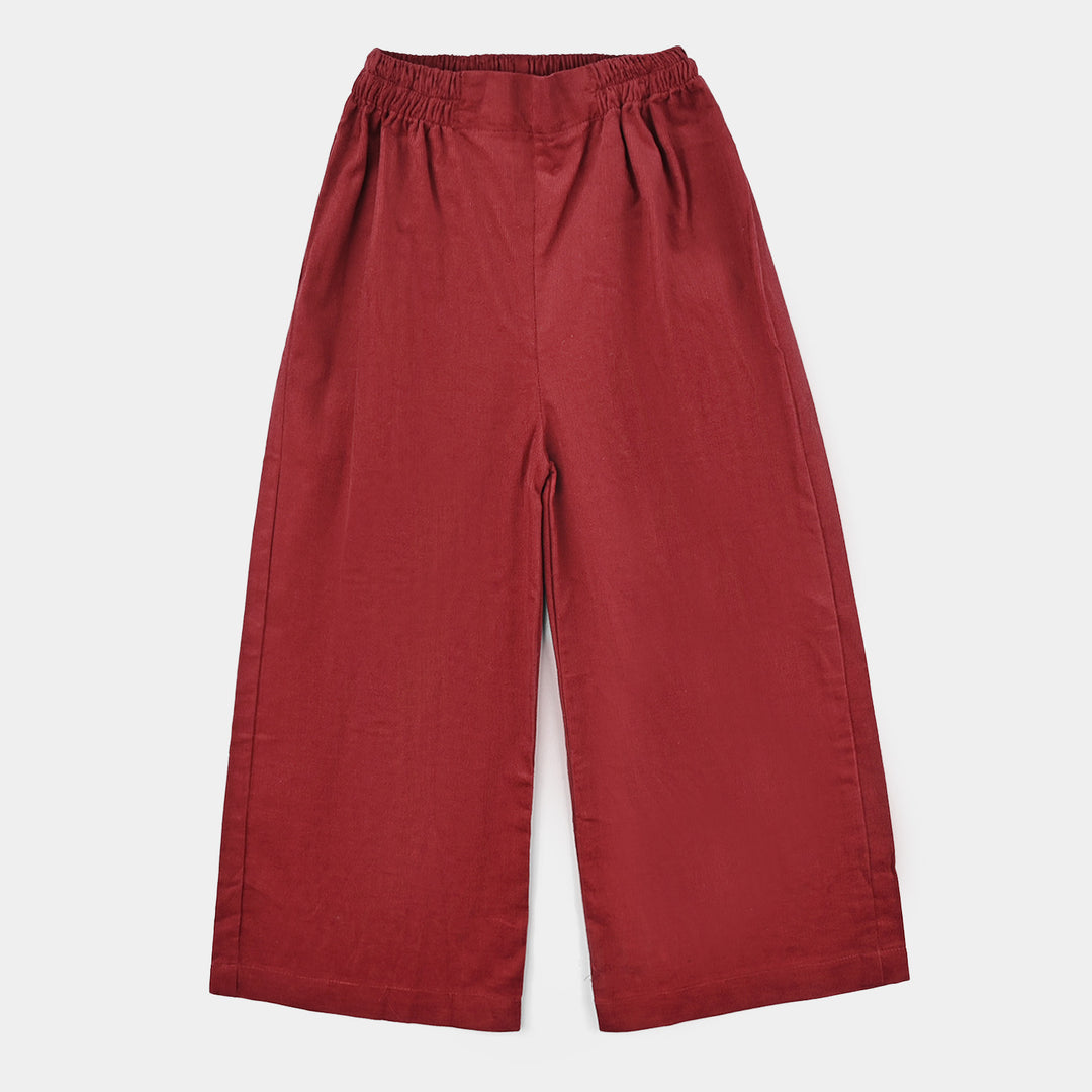 Girls Corduroy Co-Ord Set Rose-MAROON