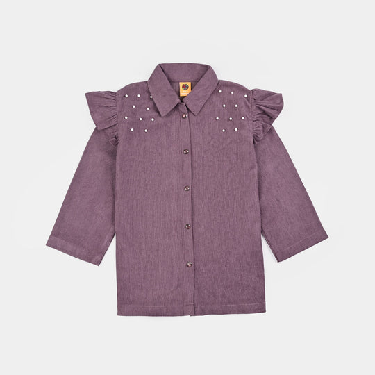 Girls Corduroy Co-Ord Set-LAVENDER