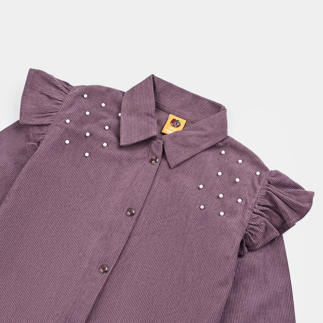 Girls Corduroy Co-Ord Set-LAVENDER
