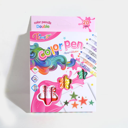 DOUBLE SIDED MARKER MULTICOLOR 10 PCS