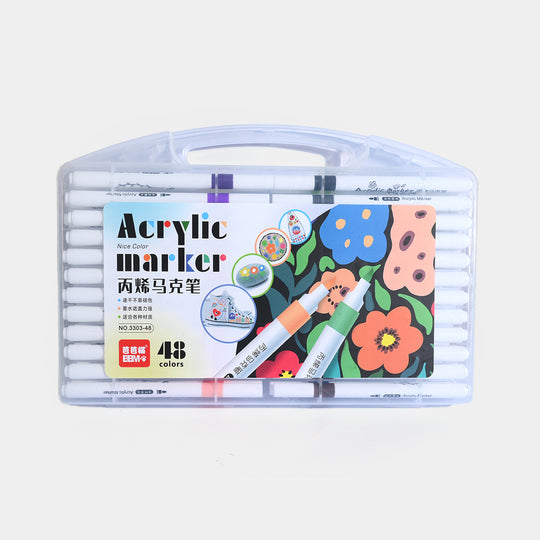 Acrylic Color Markers | 48Pcs