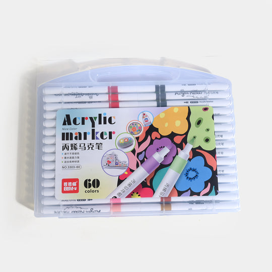 Acrylic Color Markers | 60Pcs