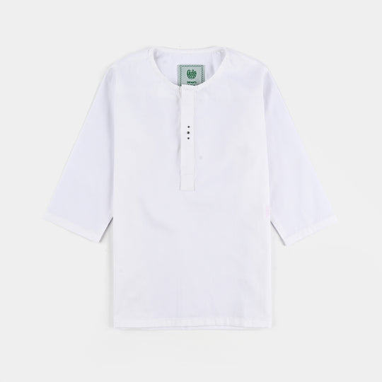 Infant Boys Cotton Poplin 3 Piece Suit (Azadi)-WHITE