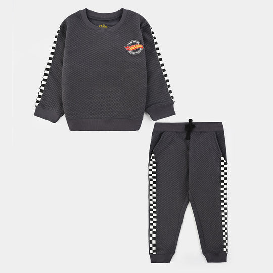 Boys Quilted 2 Piece HOT WHEELS-GREY