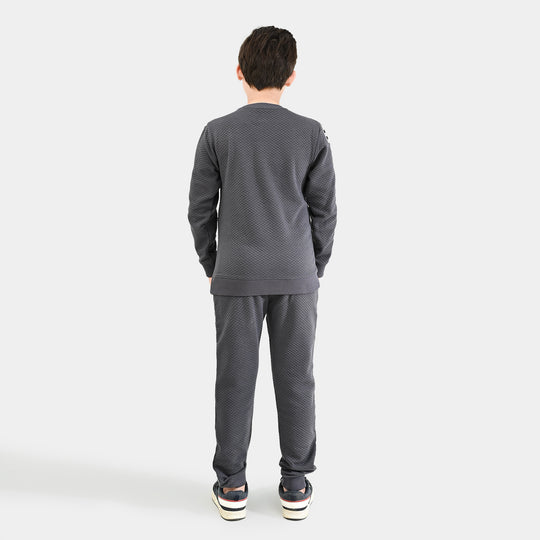 Boys Quilted 2-Piece Suit (Hot Wheels) - Grey
