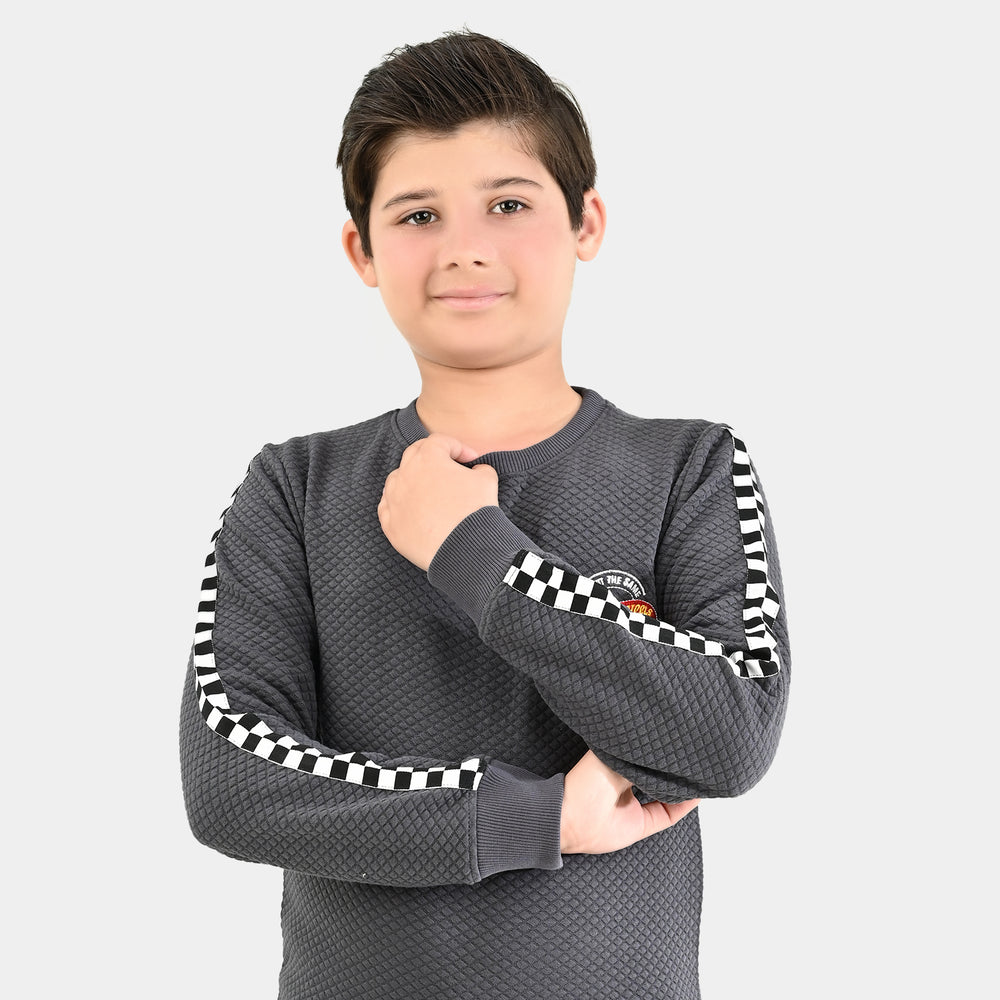 Boys Quilted 2-Piece Suit (Hot Wheels) - Grey