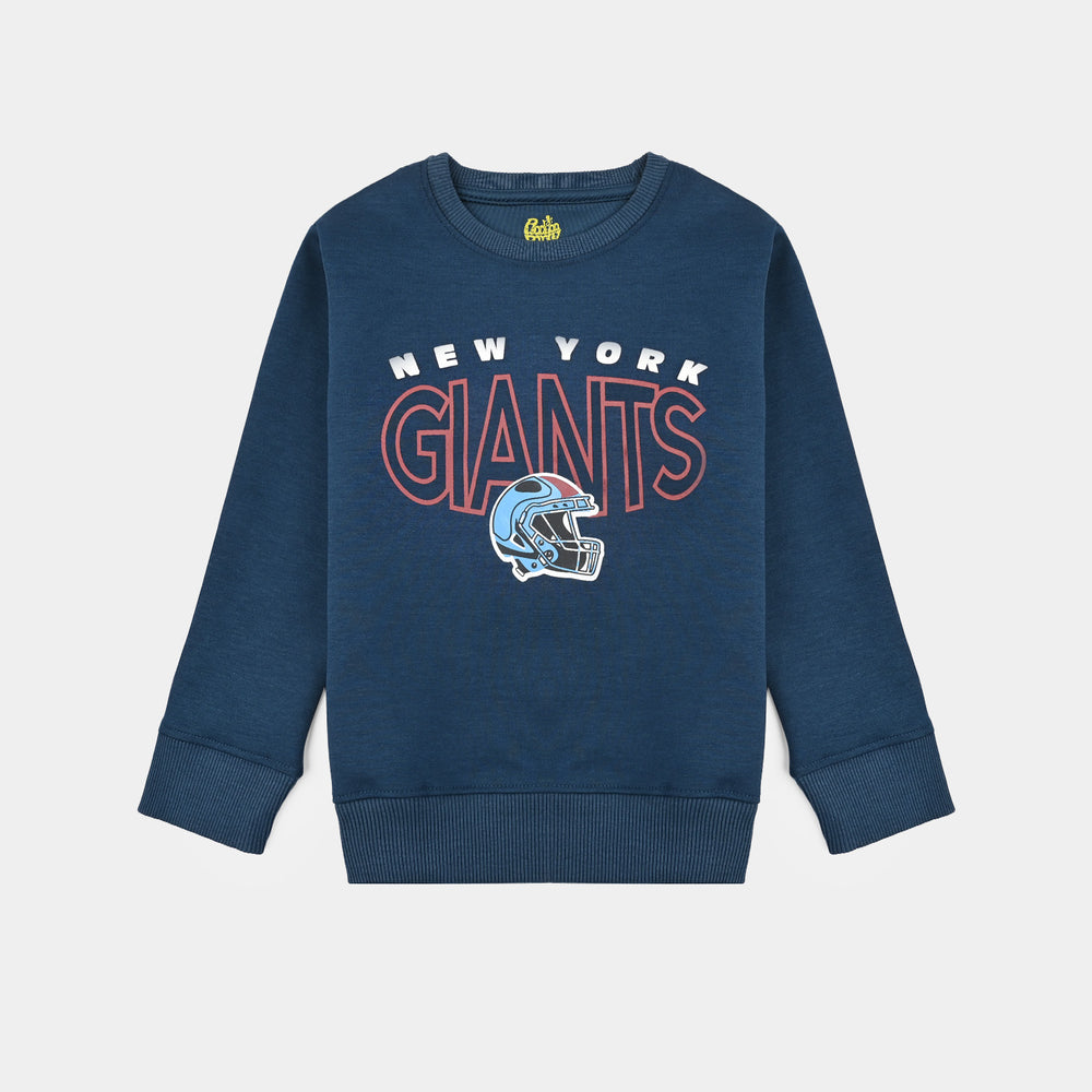 Boys Cotton Interlock 2 Piece GIANTS-Blue