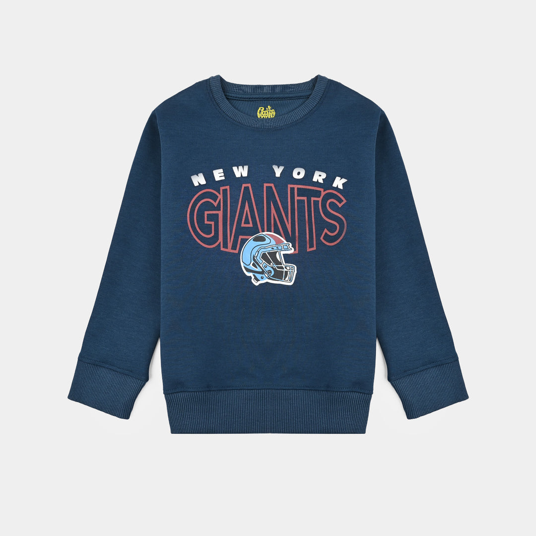 Boys Cotton Interlock 2 Piece GIANTS-Blue