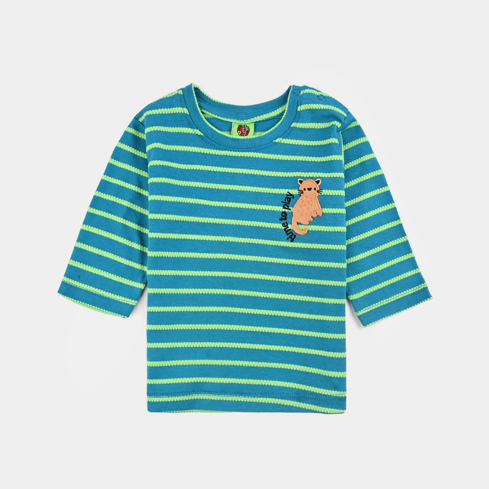 Infant Boys Jacquard Suit TIME TO PLAY-Blue