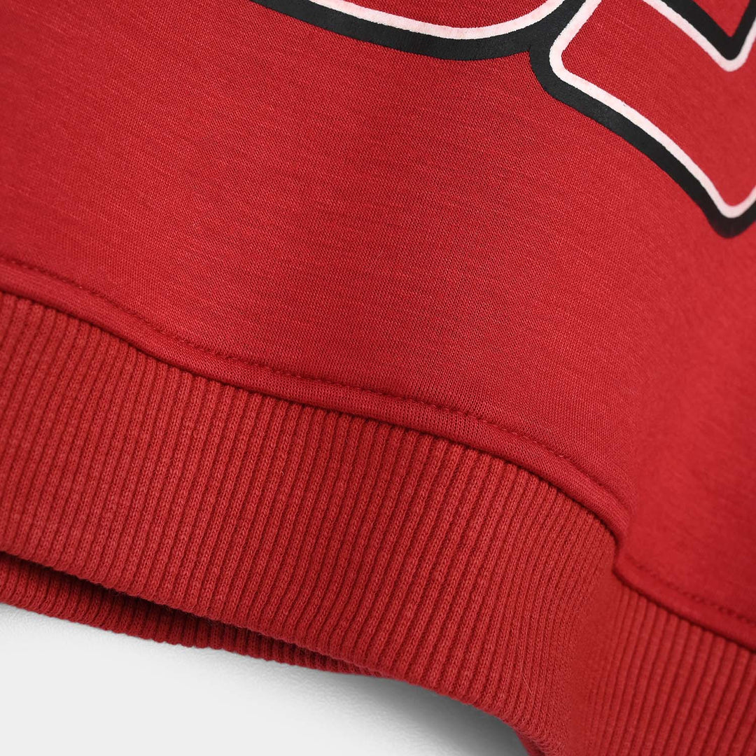 Infant Boys Cotton Interlock Suit (HOT WHEELS)-Red