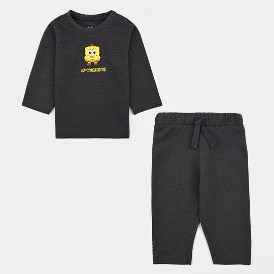 Infant Boys Quilted Suit Character-GREY