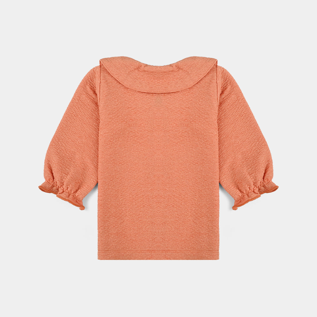 Infant Girls Poly Crinkle Suit JAQUARD BLOOM-ORANGE
