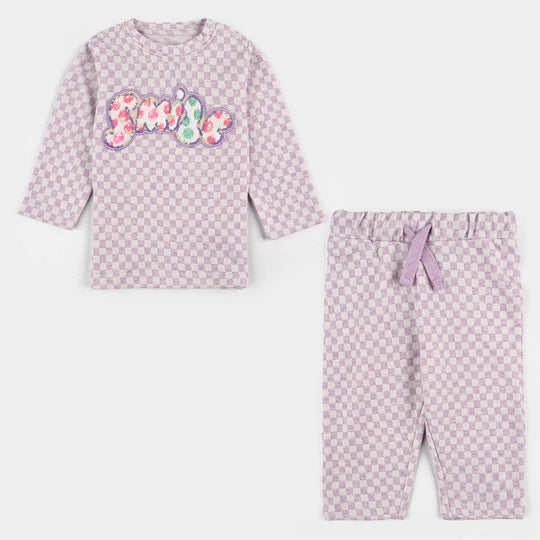 Infant Girls Jacquard Suit MAGIC-Purple