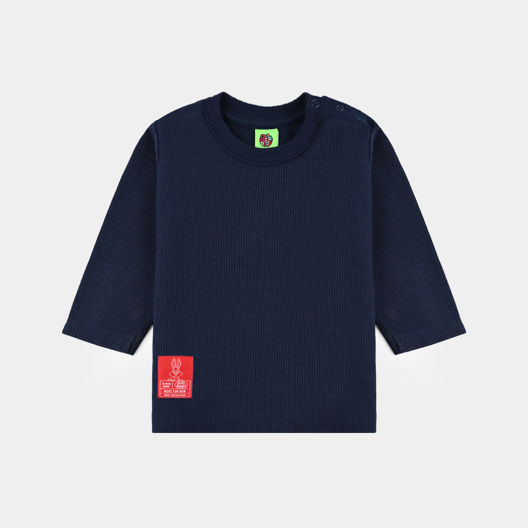 Infant Boys Thermal Suit-Navy Blue