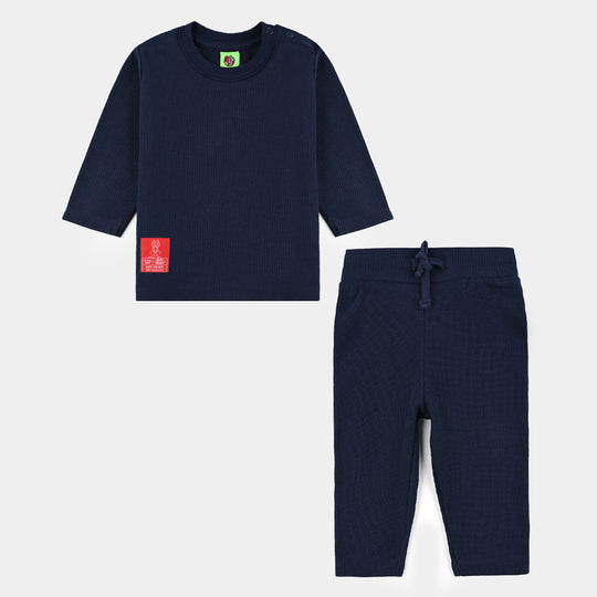 Infant Boys Thermal Suit-Navy Blue