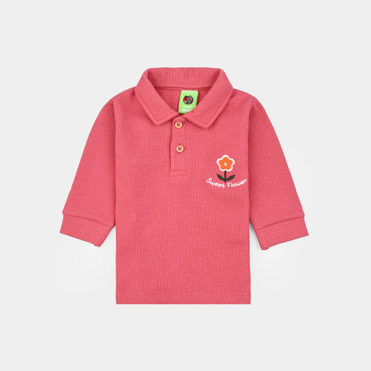 Infant Girls Thermal Suits WAFFLE FASHION-Siate.Rose