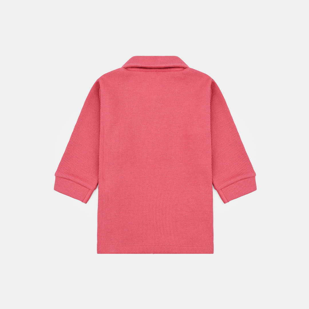 Infant Girls Thermal Suits WAFFLE FASHION-Siate.Rose