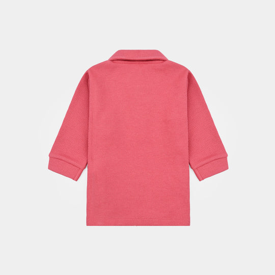 Infant Girls Thermal Suits WAFFLE FASHION-Siate.Rose