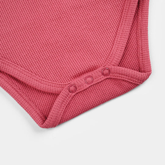 Infant Girls Thermal F/S Romper SLATE ROSE