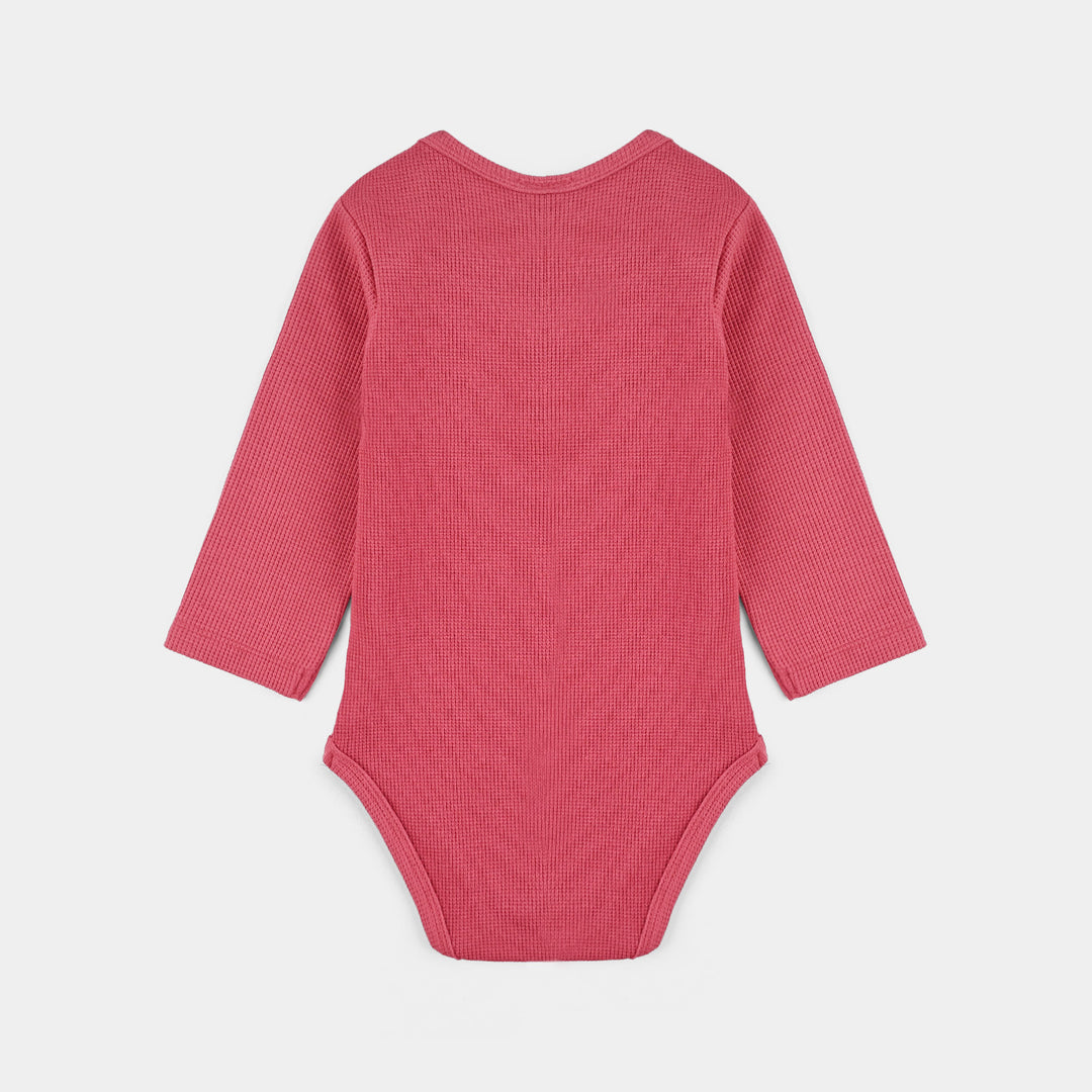 Infant Girls Thermal F/S Romper SLATE ROSE
