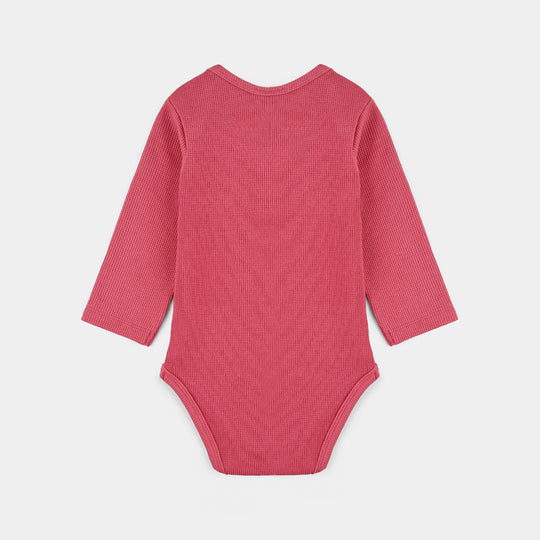 Infant Girls Thermal F/S Romper SLATE ROSE