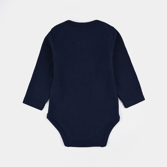 Infant Girls Thermal F/S Romper BASIC-NAVY