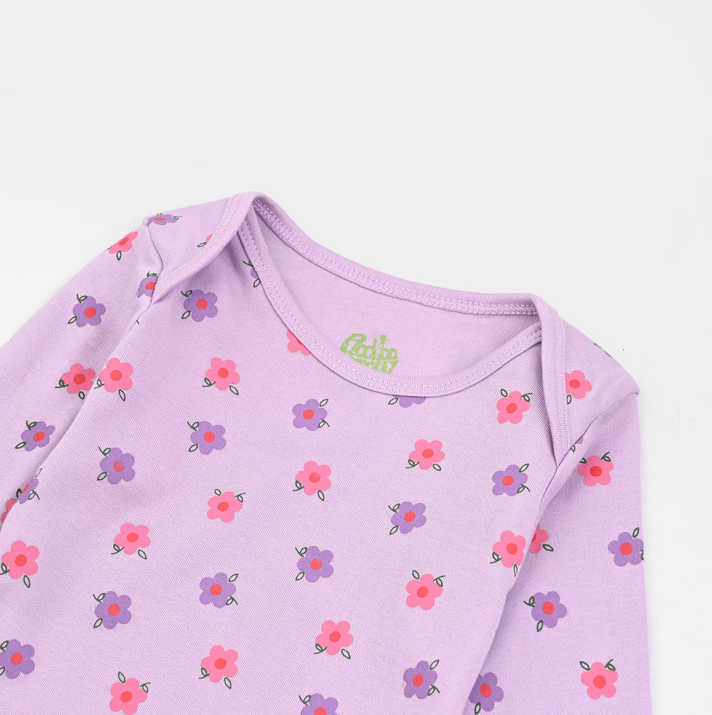 Infant Girls Cotton Interlock F/S Romper FLORA