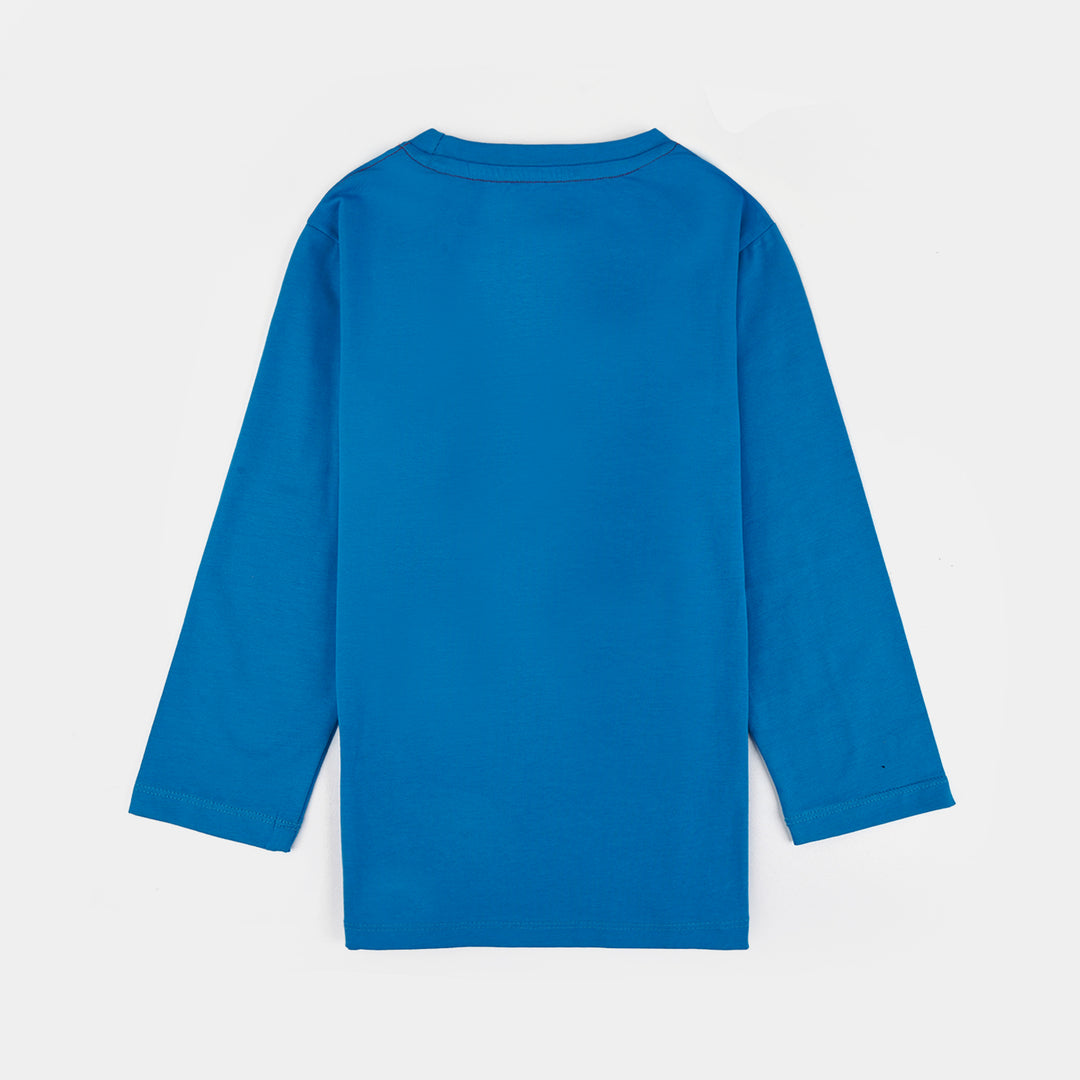 Boys Jersey/Terry T-Shirt F/S DOTED DINO-C.Blue