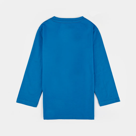 Boys Jersey/Terry T-Shirt F/S DOTED DINO-C.Blue