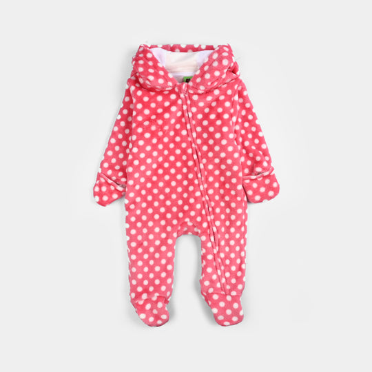 Infant Boys Sherpa Romper POLKA PLAY-Pink