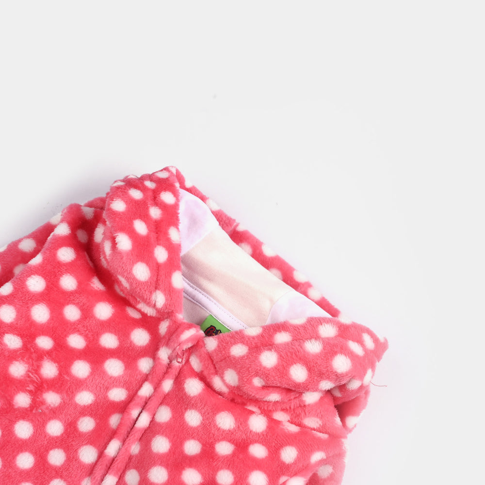Infant Boys Sherpa Romper POLKA PLAY-Pink