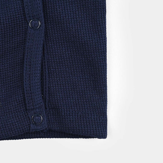 Infant Girls Thermal Romper BUNNY-NAVY