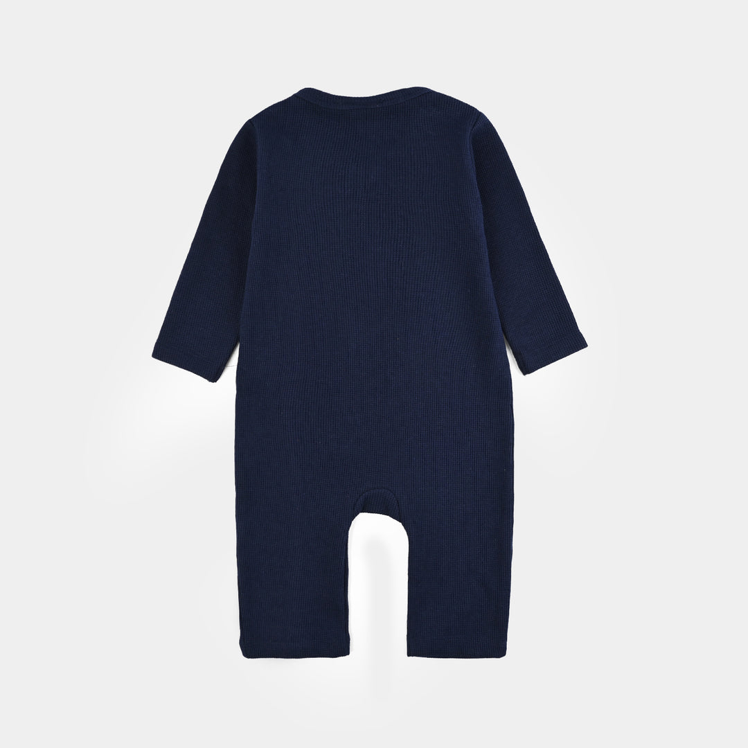 Infant Girls Thermal Romper BUNNY-NAVY