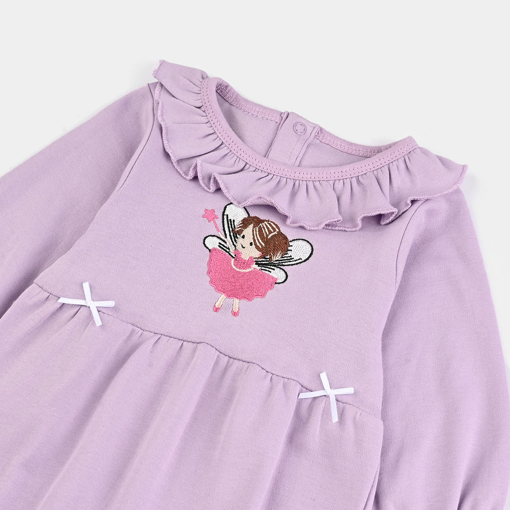 Infant Girls Cotton Interlock Romper FAIRY HERE