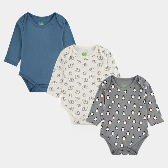 Infant Boys Cotton Jersey 3 Piece Set F/S Romper MINI ANIMALS