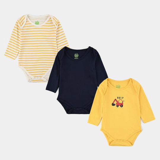 Infant Boys Cotton Jersey 3 Piece Set F/S Romper CARS