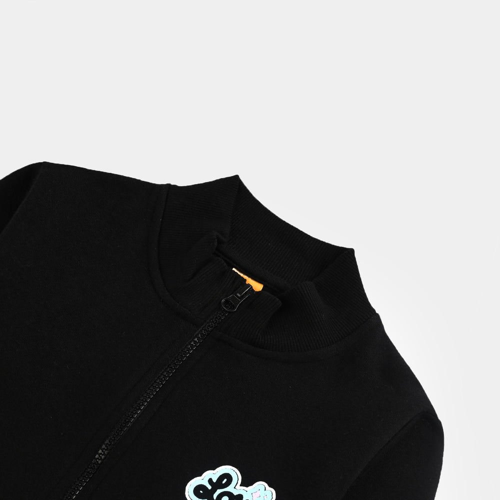 Girls Fleece Jacket LOVE YOURSELF-BLACK