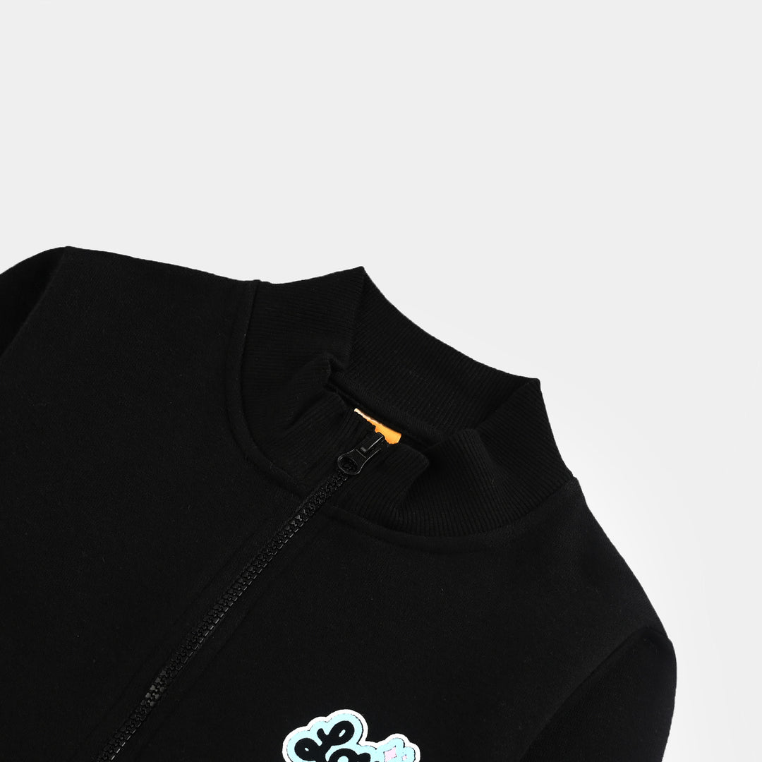 Girls Fleece Jacket LOVE YOURSELF-BLACK