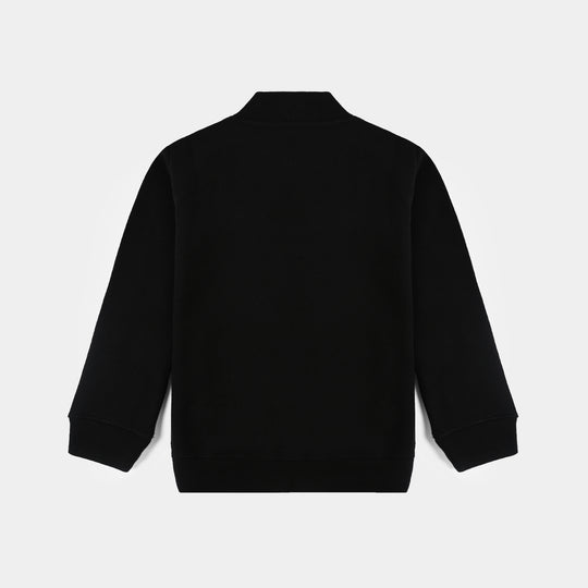 Girls Fleece Jacket LOVE YOURSELF-BLACK