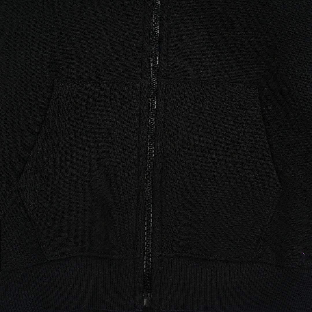 Girls Fleece Jacket SOLID-BLACK