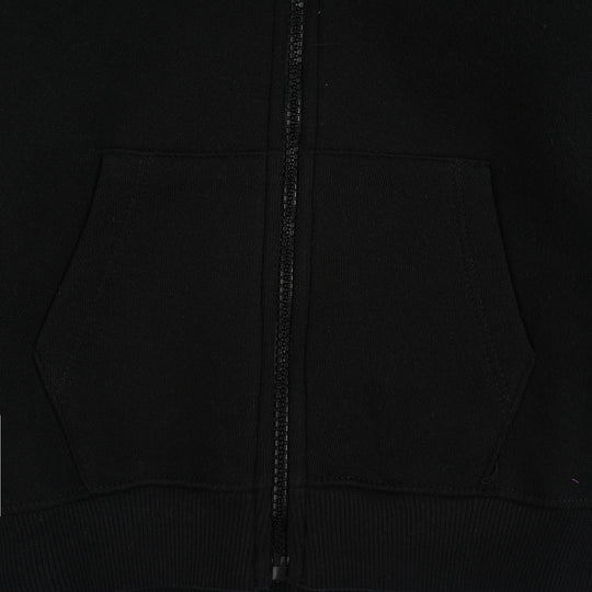 Girls Fleece Jacket SOLID-BLACK